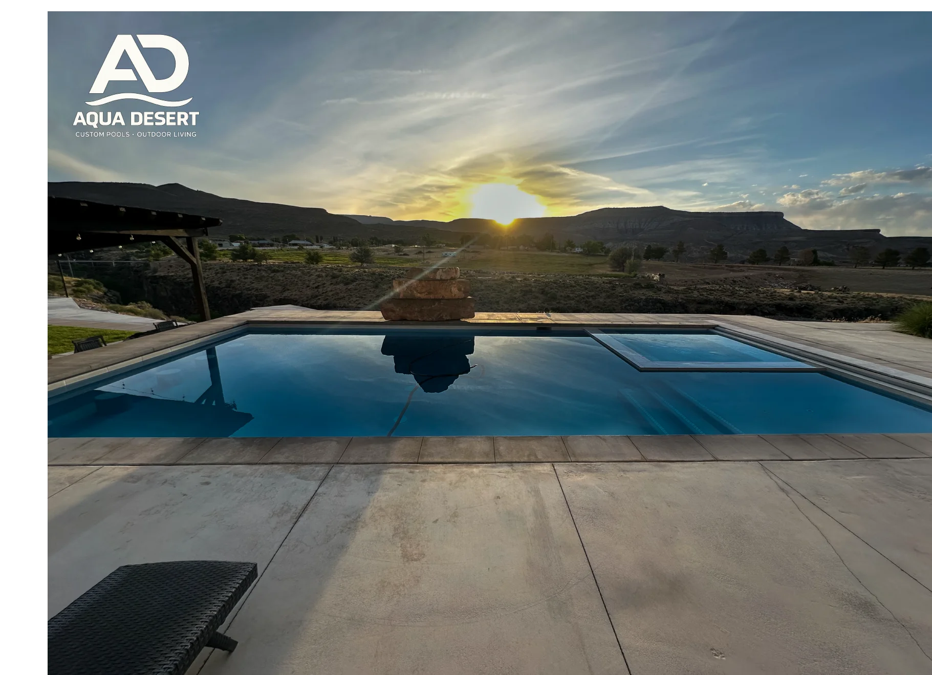 Aqua Desert repair and maintenance work restoring a backyard pool