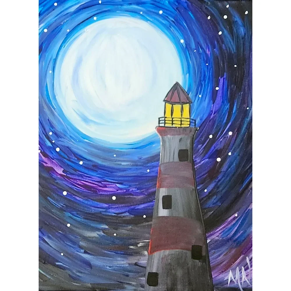 Moonlit Lighthouse
